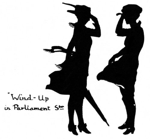 Pedestrians In Harrogate On A Windy Day Poster Print By ®H L Oakley / Mary Evans - Item # VARMEL10503966
