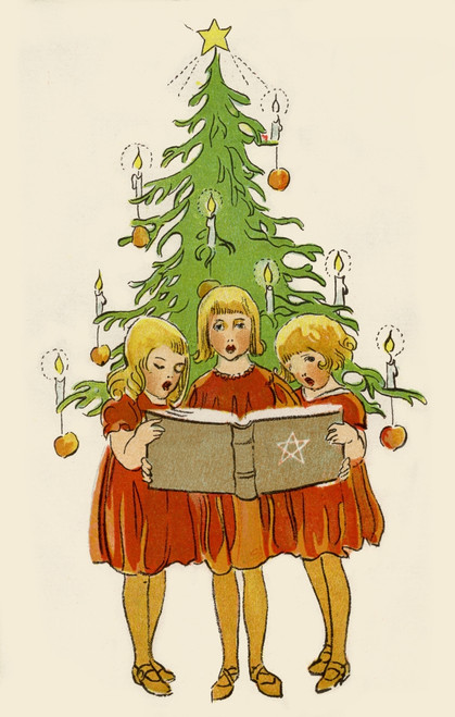 Three Carol Singers Poster Print By Mary Evans Picture Library/Peter & Dawn Cope Collection - Item # VARMEL10804269