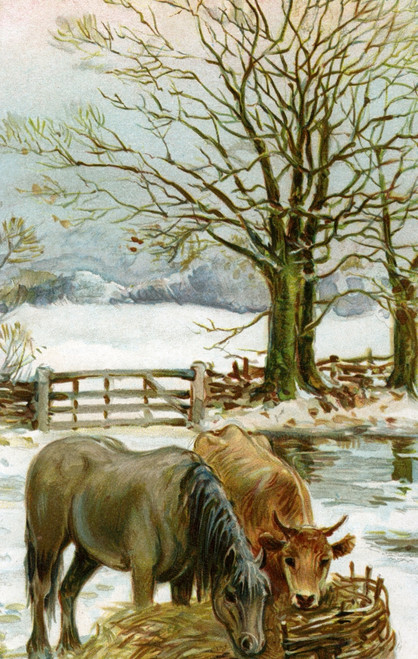 Rural Winter Scene Poster Print By Mary Evans Picture Library / Peter & Dawn Cope Collection - Item # VARMEL10694282