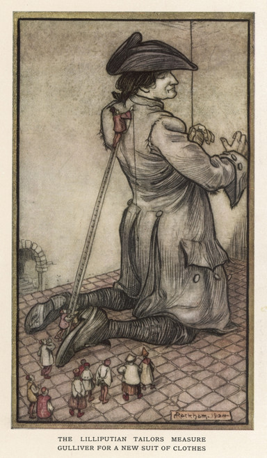 Gulliver & Clothes Poster Print By Mary Evans Picture Library/Arthur Rackham - Item # VARMEL10016710