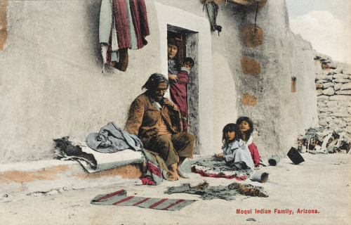 Moqui Indian Family - Arizona  Usa Poster Print By Mary Evans / Grenville Collins Postcard Collection - Item # VARMEL10406379