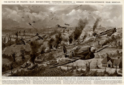 Raf Typhoons Attack German Tanks By G. H. Davis Poster Print By ® Illustrated London News Ltd/Mary Evans - Item # VARMEL10219822
