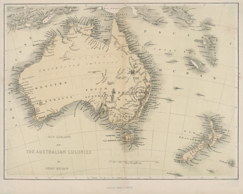 Map/Australia/Nz 1862 Poster Print By Mary Evans Picture Library - Item # VARMEL10114191