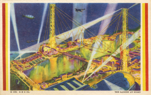 Chicago World Fair - The Lagoon At Night Poster Print By Mary Evans / Grenville Collins Postcard Collection - Item # VARMEL10528623