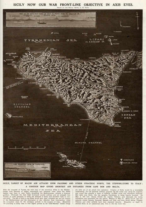 Map Of Sicily By G. H. Davis Poster Print By ® Illustrated London News Ltd/Mary Evans - Item # VARMEL10653075 Map Of Sicily By G. H. Davis Poster Print By ® Illustrated London News Ltd/Mary Evans - Item # VARMEL10653075