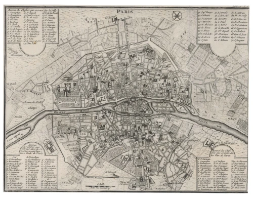 Map/Paris 18C Poster Print By Mary Evans Picture Library - Item # VARMEL10123040