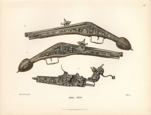 Flintlock Pistol With Engraved Stock And Handleà Poster Print By ® Florilegius / Mary Evans - Item # VARMEL10938031