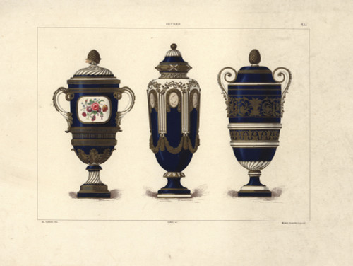 Three Sevres Vases With Lids Poster Print By ® Florilegius / Mary Evans - Item # VARMEL10936951
