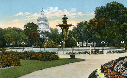 Washington Dc  Usa - The Bartholdi Fountain Poster Print By Mary Evans / Grenville Collins Postcard Collection - Item # VARMEL10901995