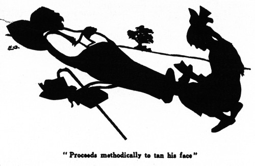 Silhouette Of A Man Sunbathing Poster Print By ®H L Oakley / Mary Evans - Item # VARMEL10504170