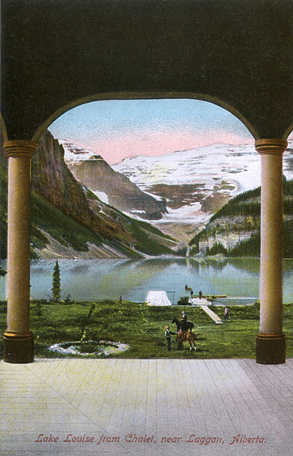 View From Lake Louise Hotel Near Laggan  Alberta  Canada Poster Print By Mary Evans / Grenville Collins Postcard Collection - Item # VARMEL11005358