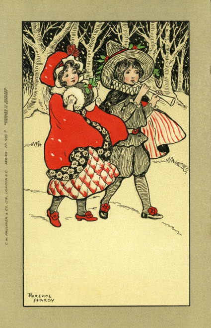 Romantic Couple In The Snow Poster Print By Mary Evans Picture Library/Peter & Dawn Cope Collection - Item # VARMEL10470136