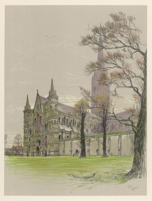 Salisbury Cathedral 1924 Poster Print By Mary Evans Picture Library - Item # VARMEL10181720