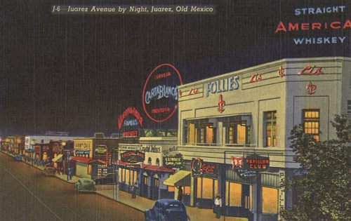 Juarez Avenue By Night  Juarez  Chihuaha  Mexico Poster Print By Mary Evans / Pharcide - Item # VARMEL10957121