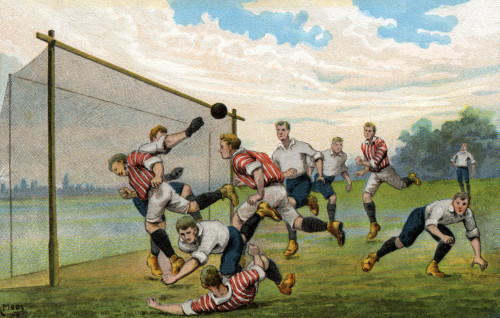 Footballers. A Goalmouth Mellúe Poster Print By Mary Evans Picture Library/Peter & Dawn Cope Collection - Item # VARMEL10944281