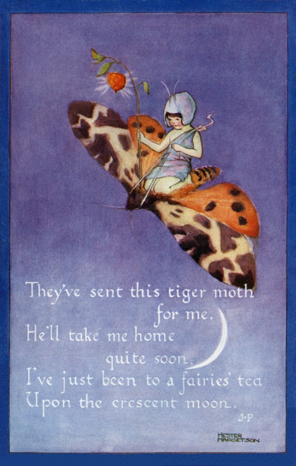 Fairy On A Moth Poster Print By Mary Evans Picture Library/Peter & Dawn Cope Collection - Item # VARMEL10981992