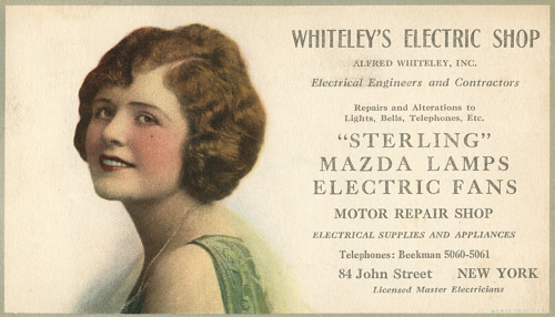 Advertising Card For Whiteley'S Electric Shop Poster Print By Mary Evans / Grenville Collins Postcard Collection - Item # VARMEL10677929