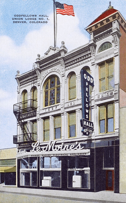 Oddfellows Hall  Union Lodge No.1  Denver  Colorado  Usa Poster Print By Mary Evans / Grenville Collins Postcard Collection - Item # VARMEL10999047