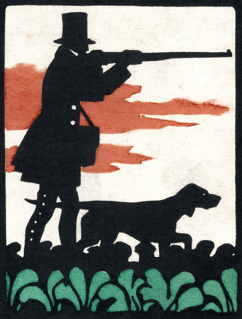Silhouette Of Hunting Scene Poster Print By ®H L Oakley / Mary Evans - Item # VARMEL10504031