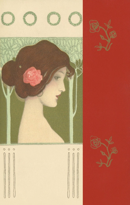 Elegant Woman With Pink Rose Poster Print By Mary Evans Picture Library/Peter & Dawn Cope Collection - Item # VARMEL10821554