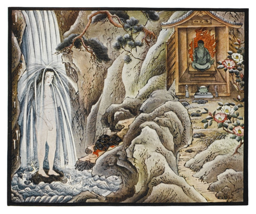 Praying Under Waterfall Poster Print By Mary Evans Picture Library - Item # VARMEL10067200