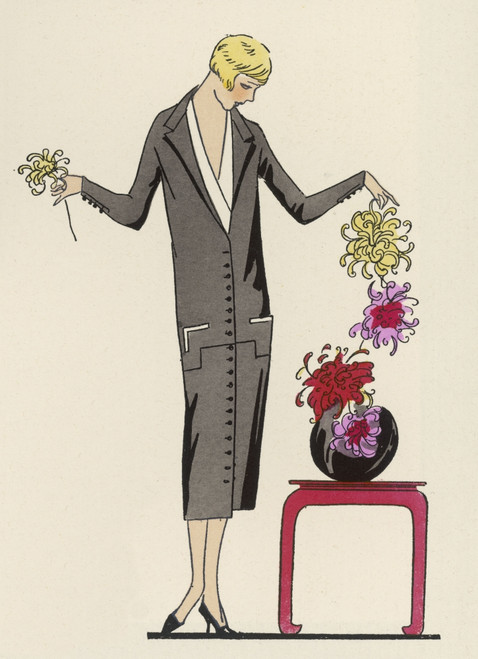 Elegant Lady Arranging Flowers In Outfit By Premet Poster Print By Mary Evans Picture Library - Item # VARMEL10190974