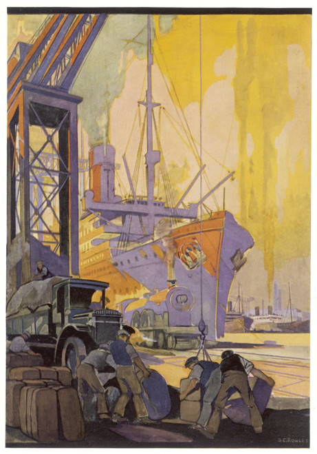Liner In Harbour Poster Print By Mary Evans Picture Library - Item # VARMEL10034745