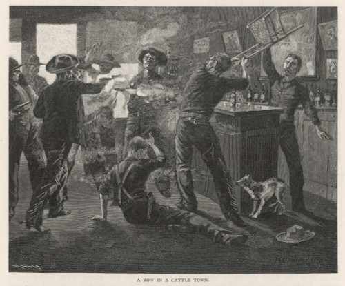 Cowboys/Saloon Brawl Poster Print By Mary Evans Picture Library - Item # VARMEL10037092