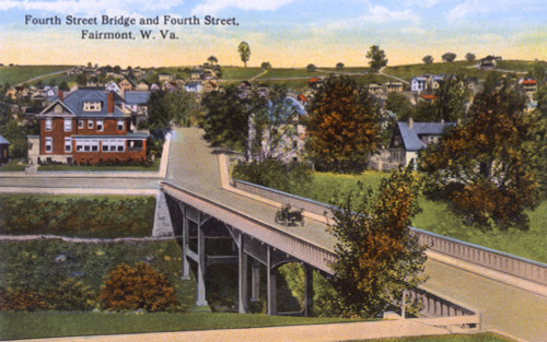 Fourth Street Bridge  Fairmont  West Virginia  Usa Poster Print By Mary Evans / Pharcide - Item # VARMEL10923403