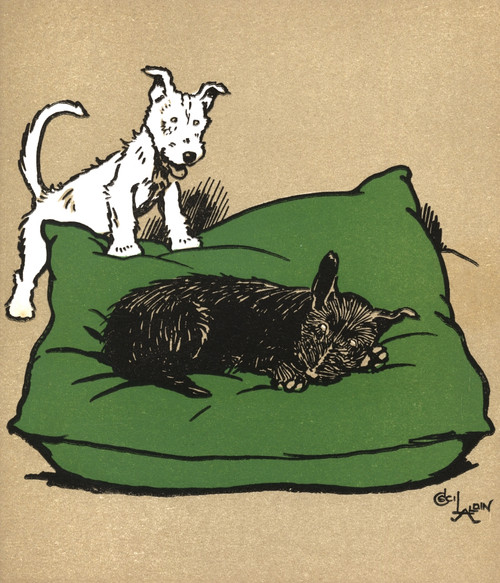 Illustration By Cecil Aldin  Puppy Tails Poster Print By Mary Evans Picture Library - Item # VARMEL10981420