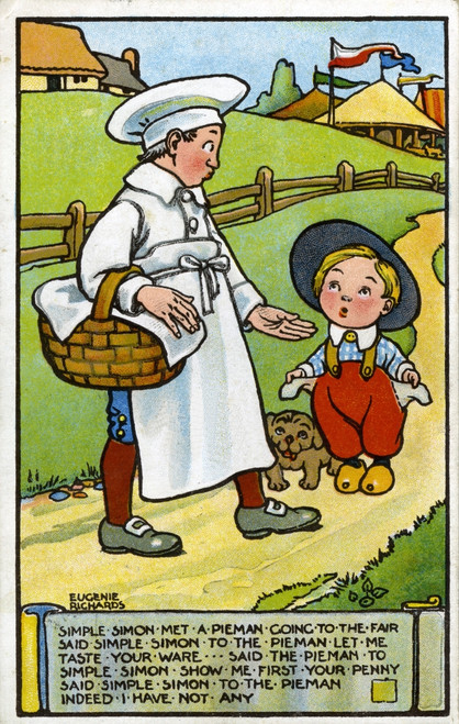 Simple Simon Met A Pieman Poster Print By Mary Evans Picture Library/Peter & Dawn Cope Collection - Item # VARMEL10508341