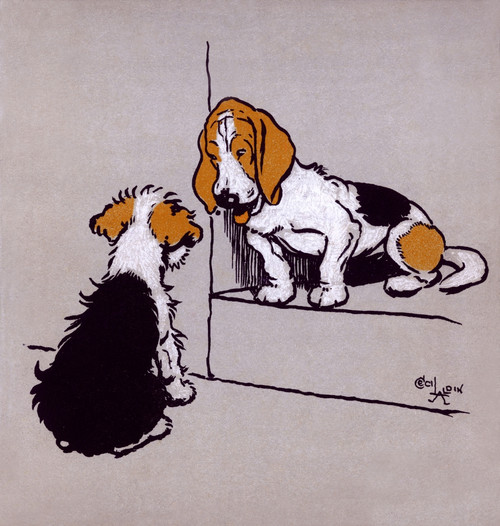 Illustration By Cecil Aldin  The Farmyard Puppies Poster Print By Mary Evans Picture Library - Item # VARMEL10981111
