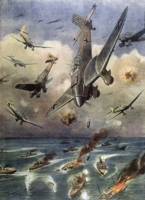 Allied Convoy Bombed Poster Print By Mary Evans Picture Library - Item # VARMEL10036944