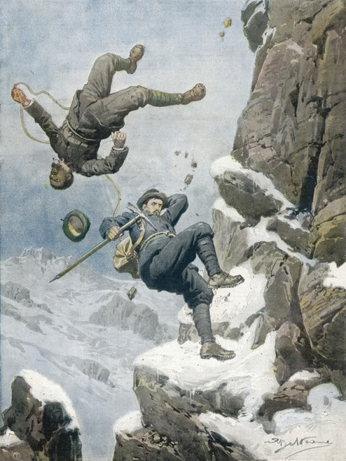 Two Climbers Die In Alps Poster Print By Mary Evans Picture Library - Item # VARMEL10027704