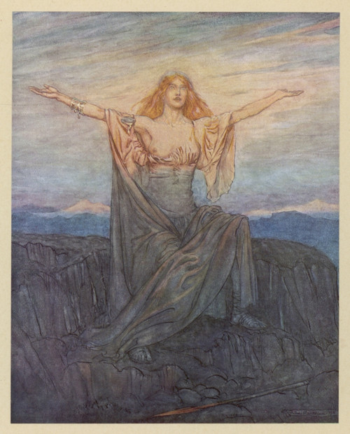 Brunnhilde Awakens Poster Print By Mary Evans Picture Library/Arthur Rackham - Item # VARMEL10102941