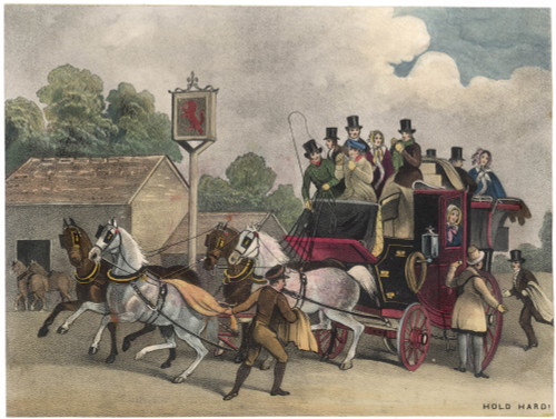 Stagecoach 'Hold Hard' Poster Print By Mary Evans Picture Library - Item # VARMEL10016944