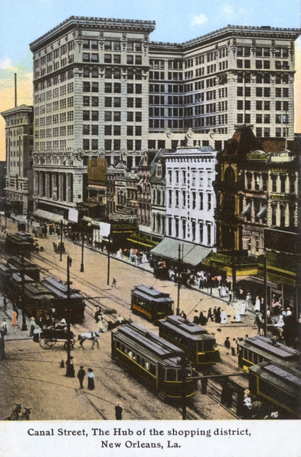 Canal Street  New Orleans  Louisiana  Usa Poster Print By Mary Evans / Grenville Collins Postcard Collection - Item # VARMEL10554913