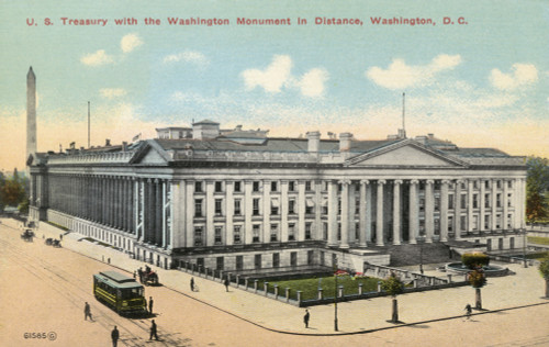 Us Treasury - Washington D. C.  Usa Poster Print By Mary Evans / Grenville Collins Postcard Collection - Item # VARMEL10555256