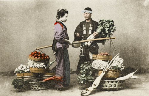 A Japanese Vegetable Seller And Geisha Poster Print By Mary Evans / Grenville Collins Postcard Collection - Item # VARMEL10272558