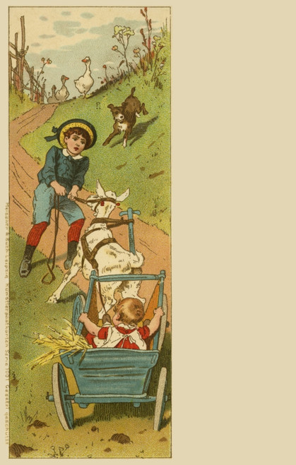 Boy Pulling A Goat-Cart Poster Print By Mary Evans Picture Library/Peter & Dawn Cope Collection - Item # VARMEL10804288