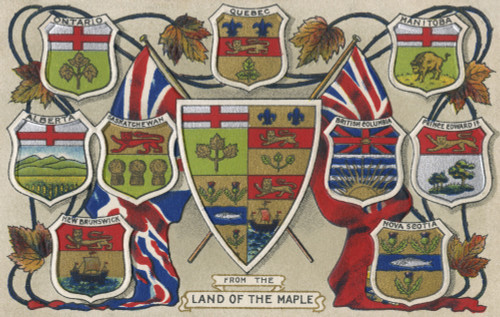 Heraldic Shields Of The Provinces Of Canada Poster Print By Mary Evans / Grenville Collins Postcard Collection - Item # VARMEL10910448