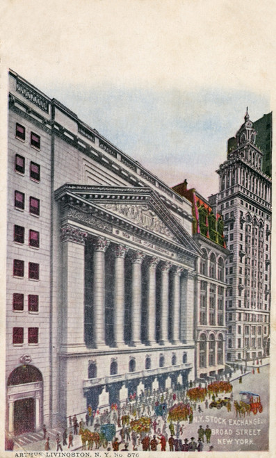 The Ny Stock Exchange  Broad Street  New York  Usa Poster Print By Mary Evans / Grenville Collins Postcard Collection - Item # VARMEL10697638