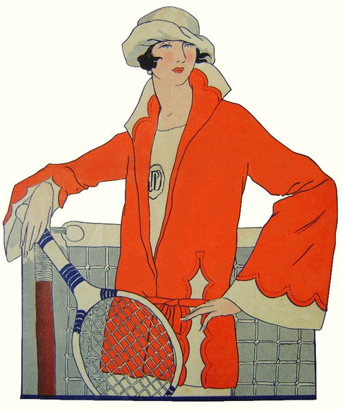 Lady Tennis Player In Red Blazer Poster Print By Mary Evans Picture Library/Peter & Dawn Cope Collection - Item # VARMEL10543064
