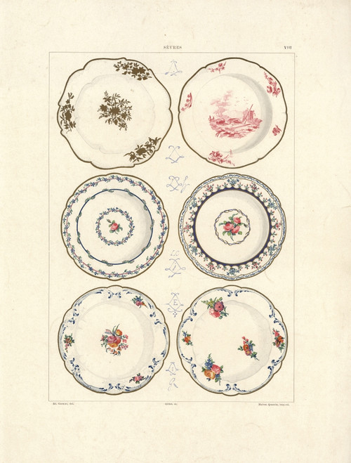 Sevres Plates With Simple Decoration Poster Print By ® Florilegius / Mary Evans - Item # VARMEL10936986