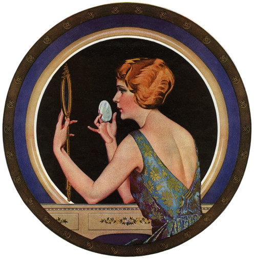 A Woman At Her Mirror Poster Print By Mary Evans / Peter & Dawn Cope Collection - Item # VARMEL10573183