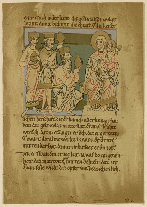 Manuscript Depicting The Visit Of The Three Kings Poster Print By Mary Evans Picture Library - Item # VARMEL10005676