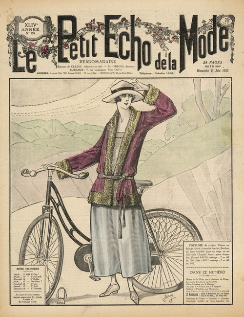Lady And Bicycle Poster Print By Mary Evans Picture Library - Item # VARMEL10196003