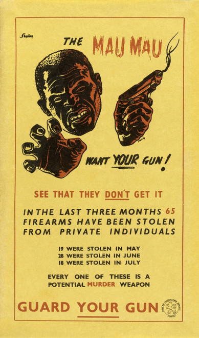 Anti-Mau Mau Poster  Caricature Of A Mau Mau Rebel  1952 Poster Print By ® The National Army Museum / Mary Evans Picture Library - Item # VARMEL11095531