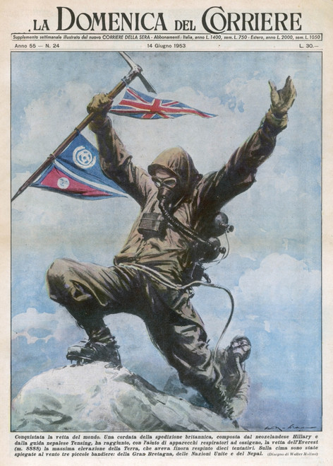 Everest Conquered Poster Print By Mary Evans Picture Library - Item # VARMEL10041206