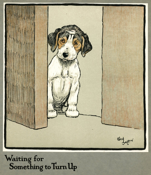 Forager The Puppy Waiting For More Food Poster Print By Mary Evans Picture Library - Item # VARMEL10644935
